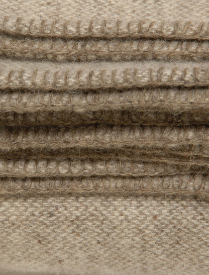 Killarney Irish Wool Blanket - Fawn