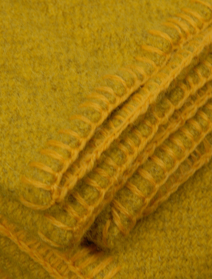 Killarney Irish Wool Blanket - Buttercup