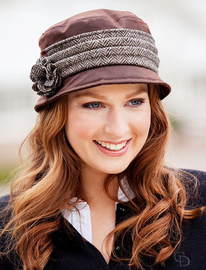 Kate Waxed Hat - Brown 