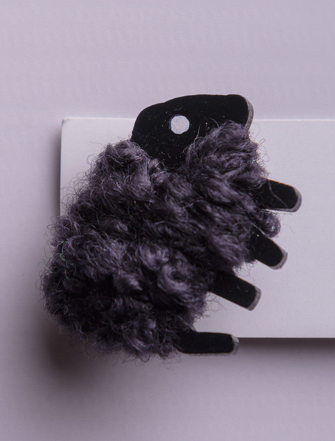 Irish Wool Sheep Brooch - Black
