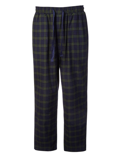 Ladies Irish Flannel Lounge Pants - Green Blackwatch Tartan
