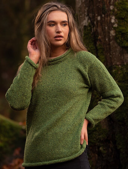 Ladies Roll Neck Sweater – Lime 