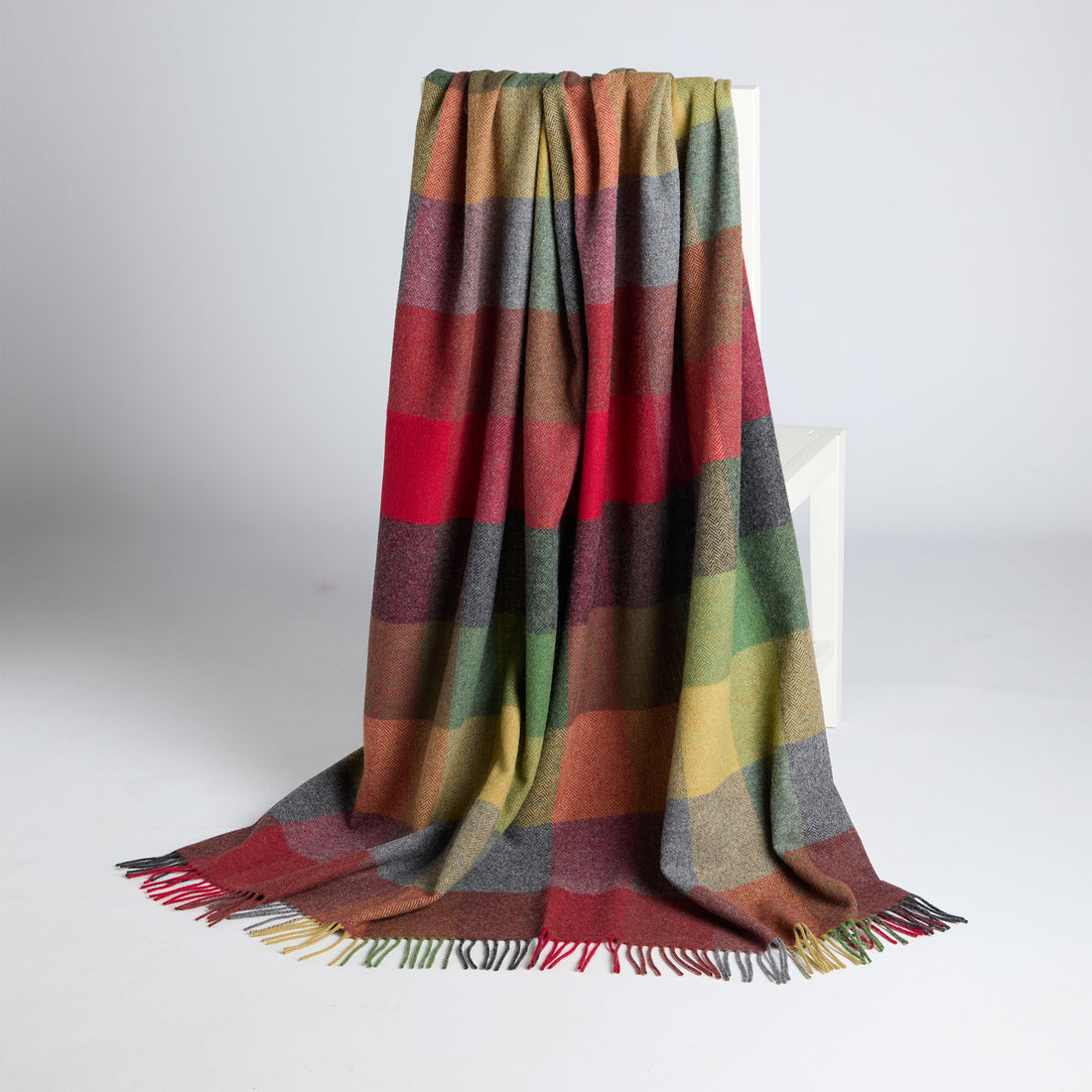 Lambswool Throw - Heritage Block 