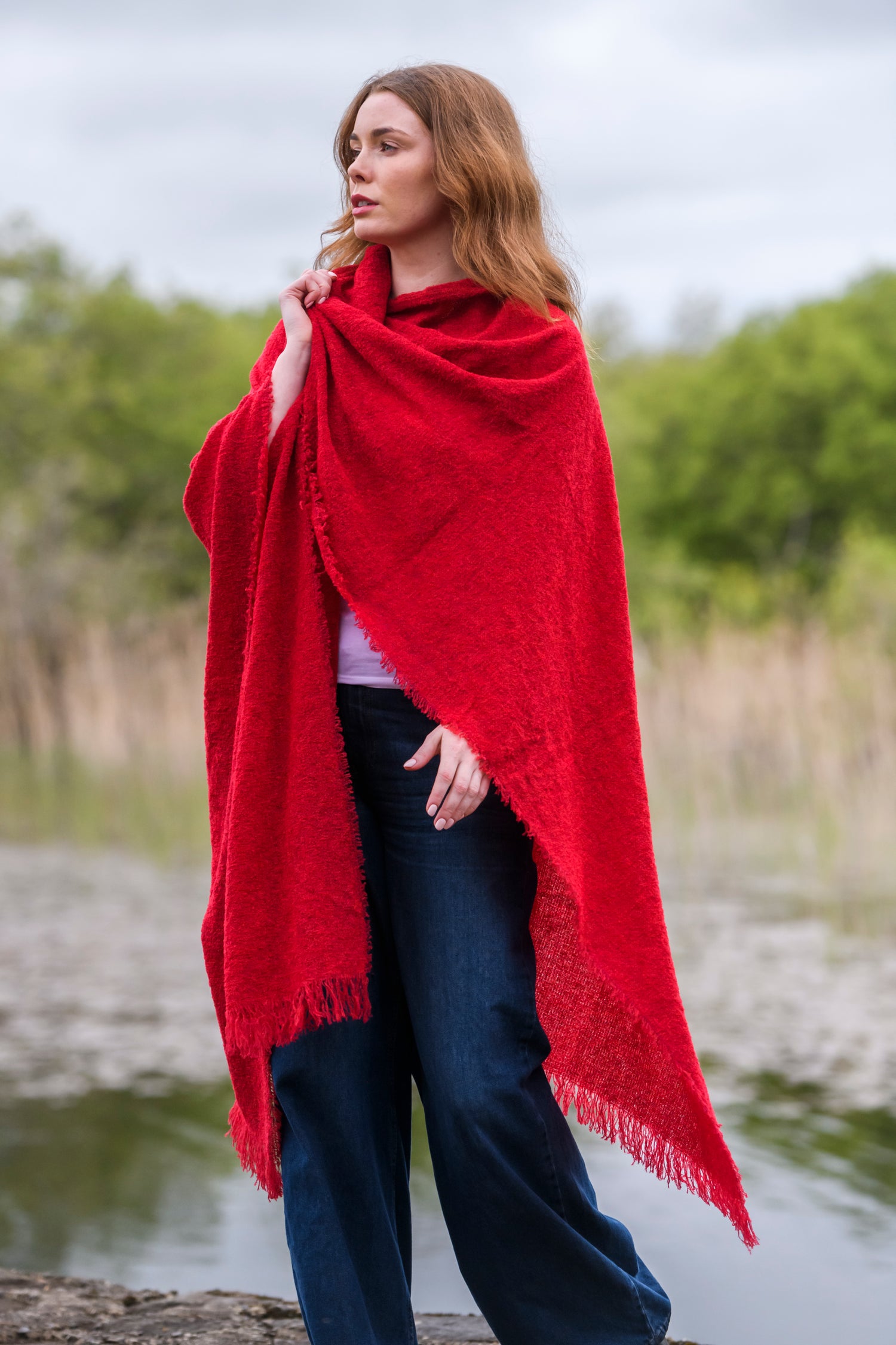 Lambswool celtic Ruana Wrap 