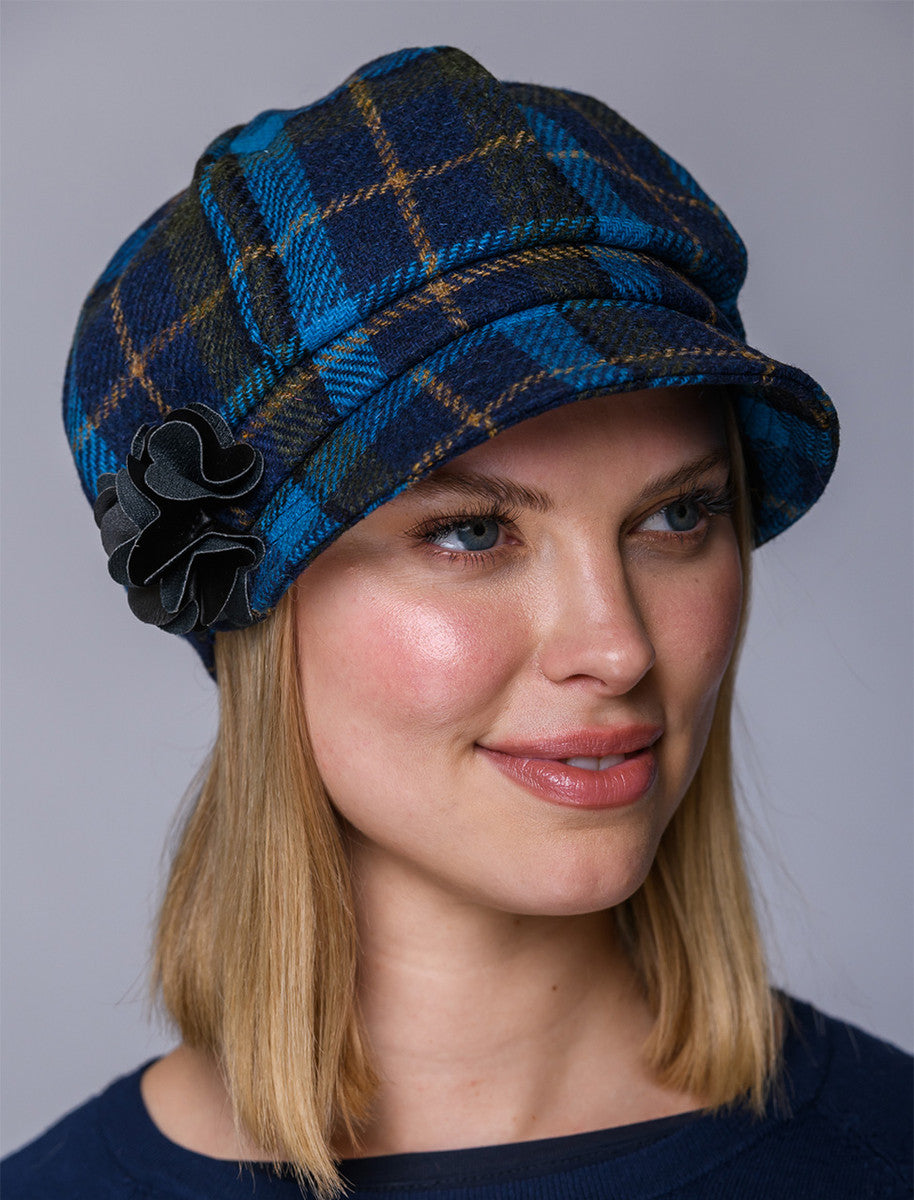 Ladies Tweed Newsboy Hat 
