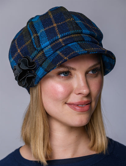 Ladies Tweed Newsboy Hat 