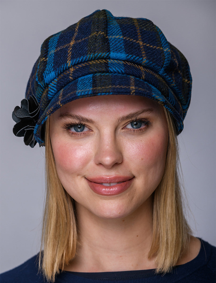 Ladies Tweed Newsboy Hat 