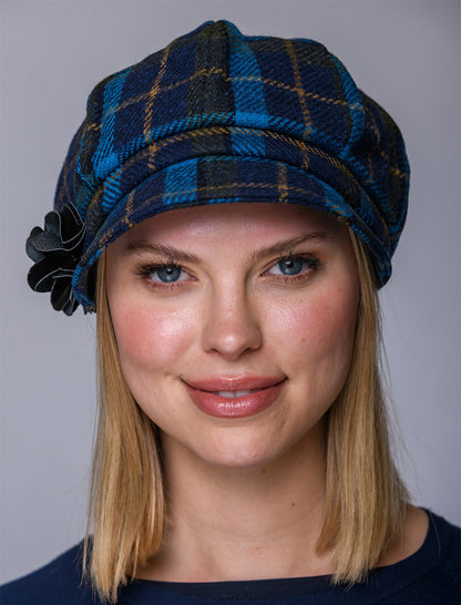 Ladies Tweed Newsboy Hat 