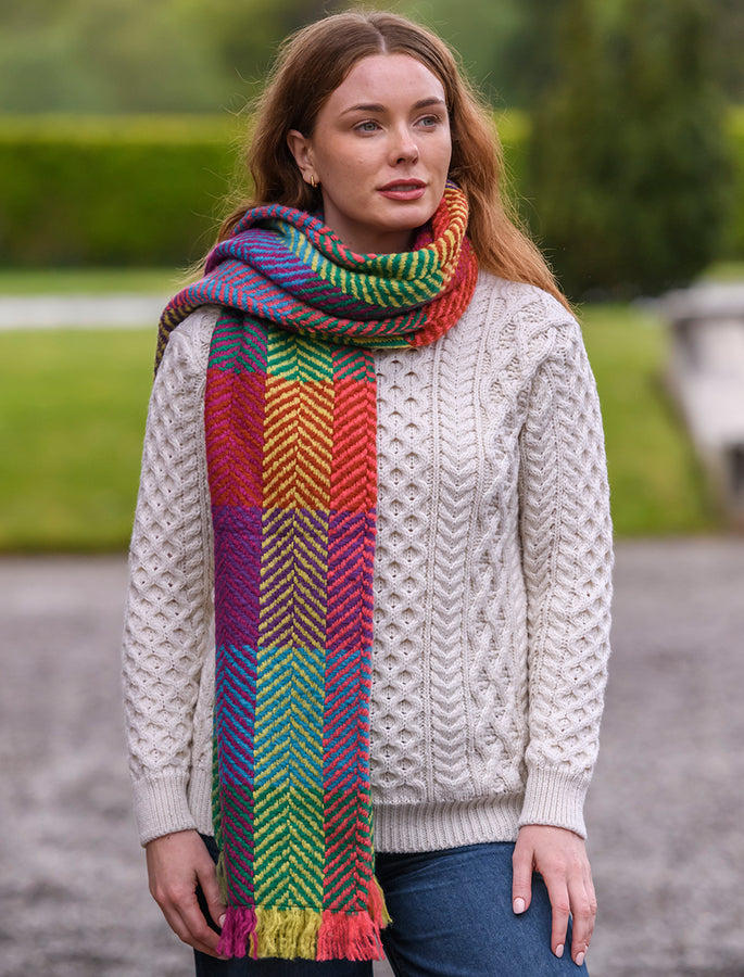 Wool Country Stole - Light Green 