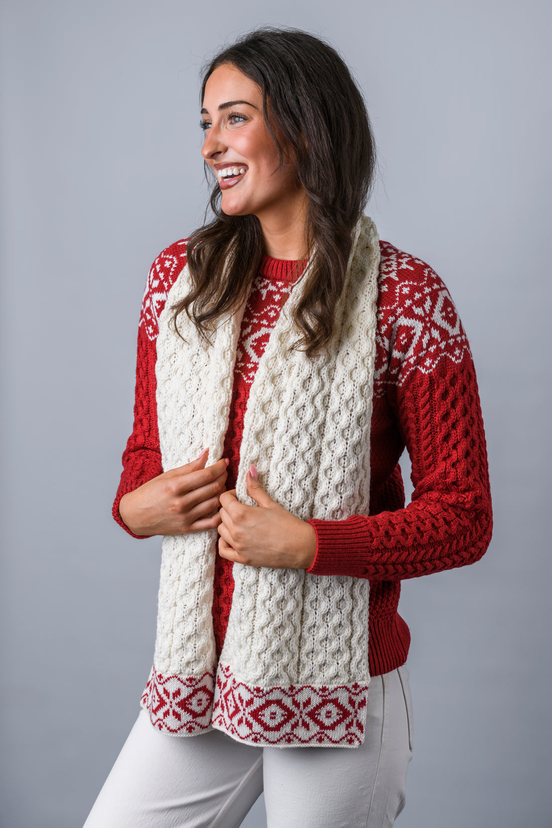 Aran Christmas Scarf