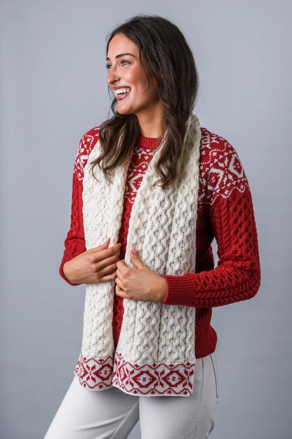 Aran Christmas Scarf