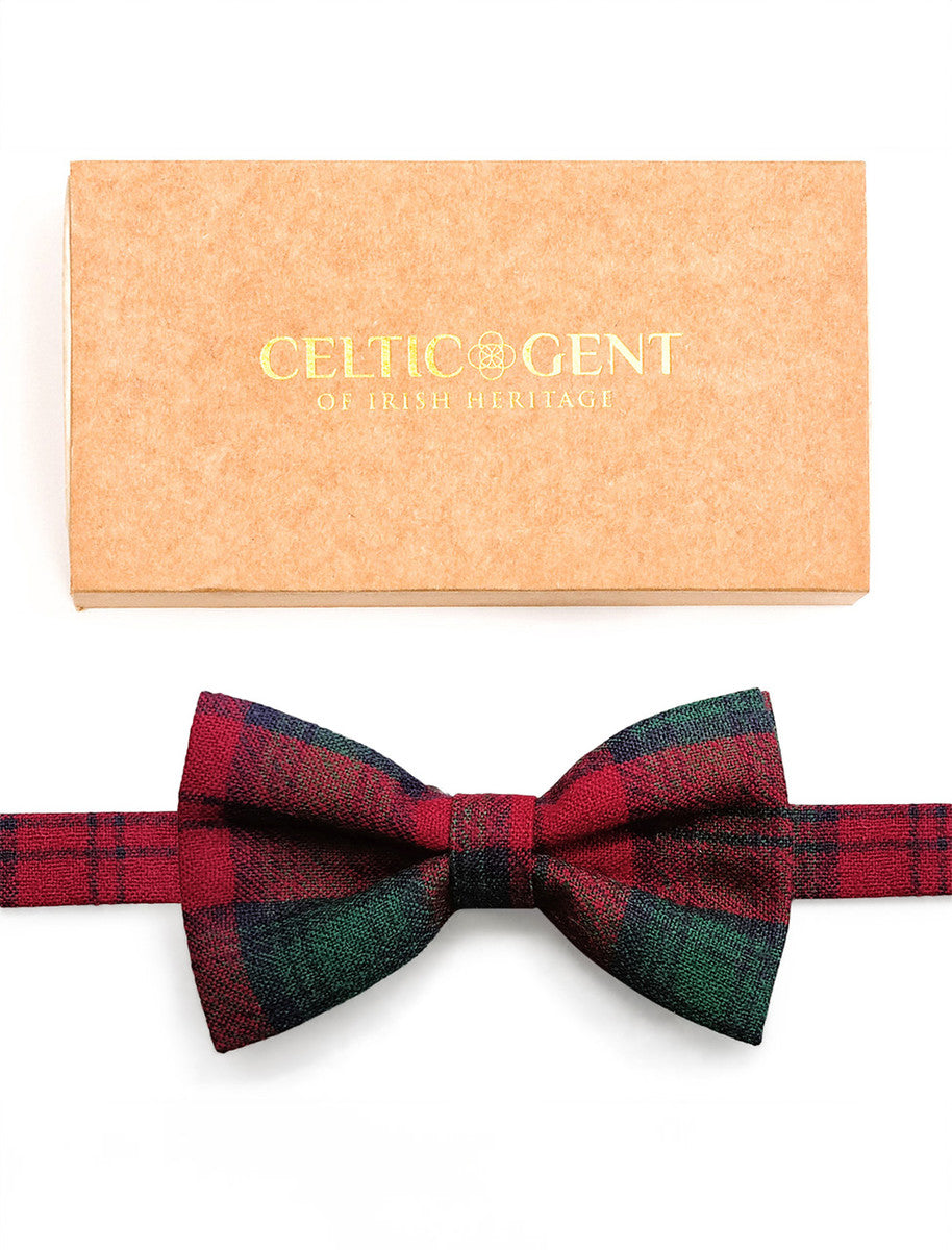 Irish Tweed Bow Tie - Red/Pink 