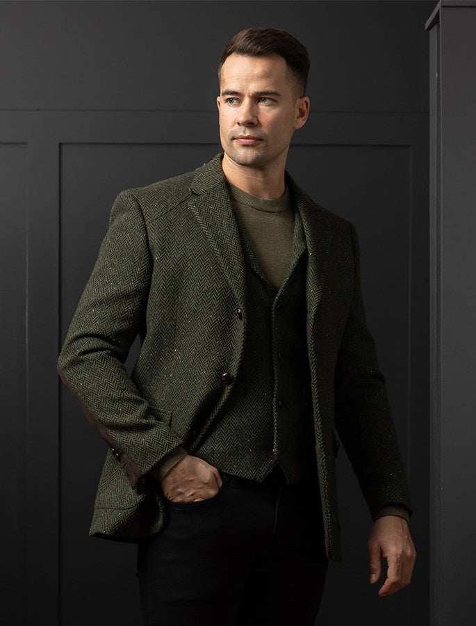 McDonagh Green Herringbone Heritage Tweed Jacket