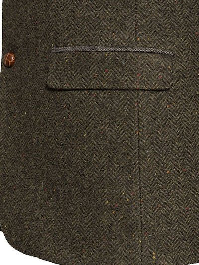 Casement Green Classic Fit Tweed Jacket 