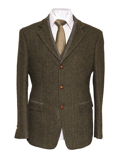 Casement Green Classic Fit Tweed Jacket 