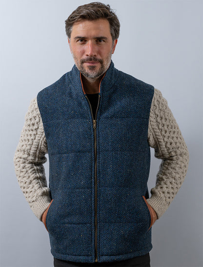 Shackleton Tweed Jacket With Cable Knit Sleeve