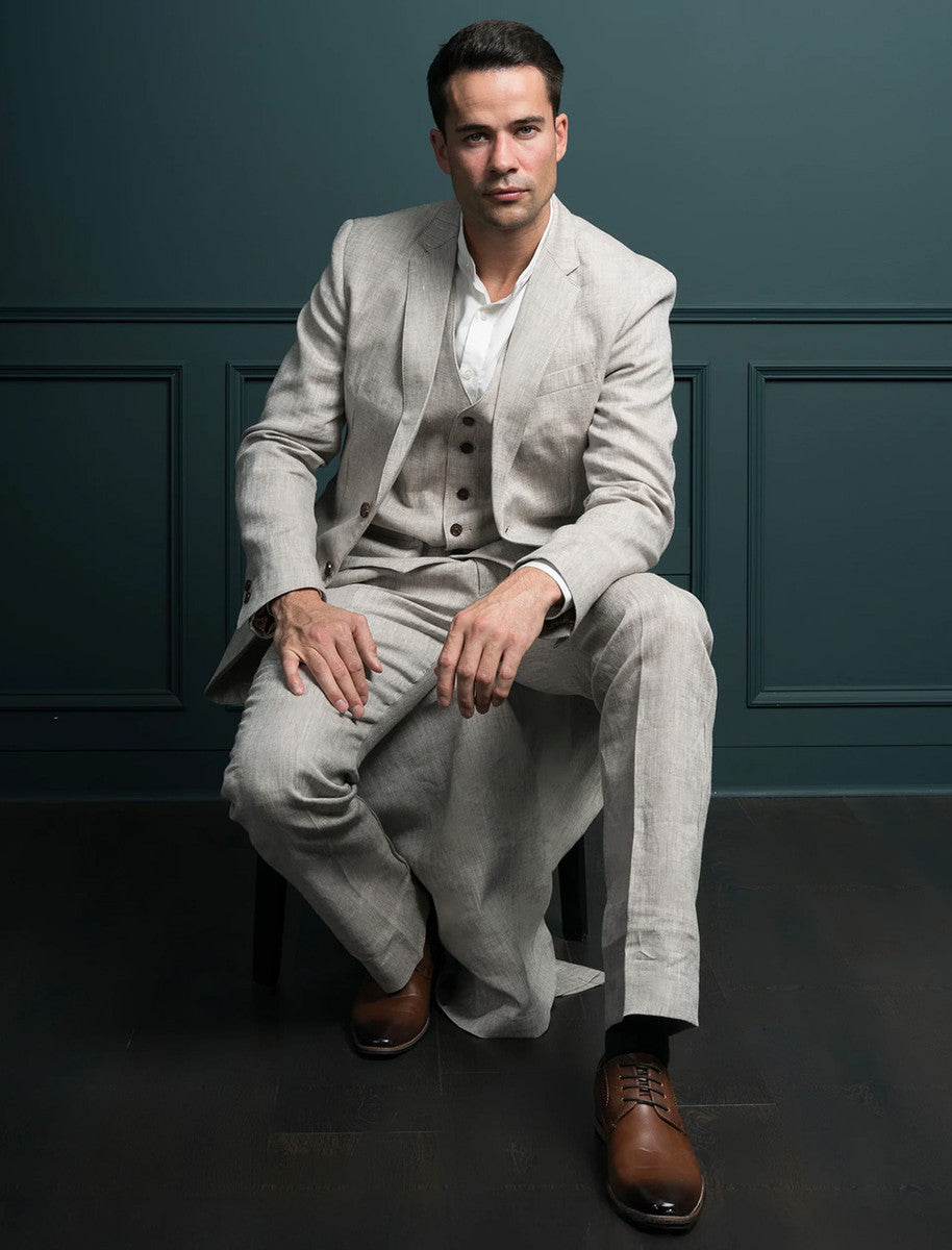 Irish Desert Grey Linen Jacket