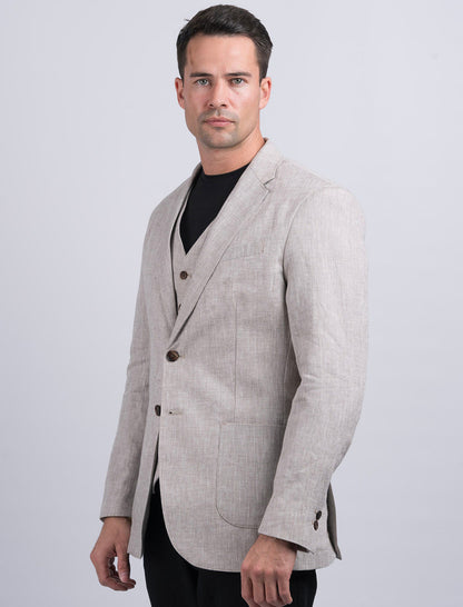 Irish Desert Grey Linen Jacket