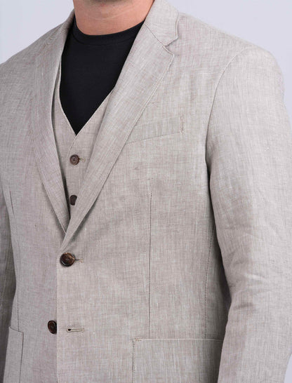 Irish Desert Grey Linen Jacket