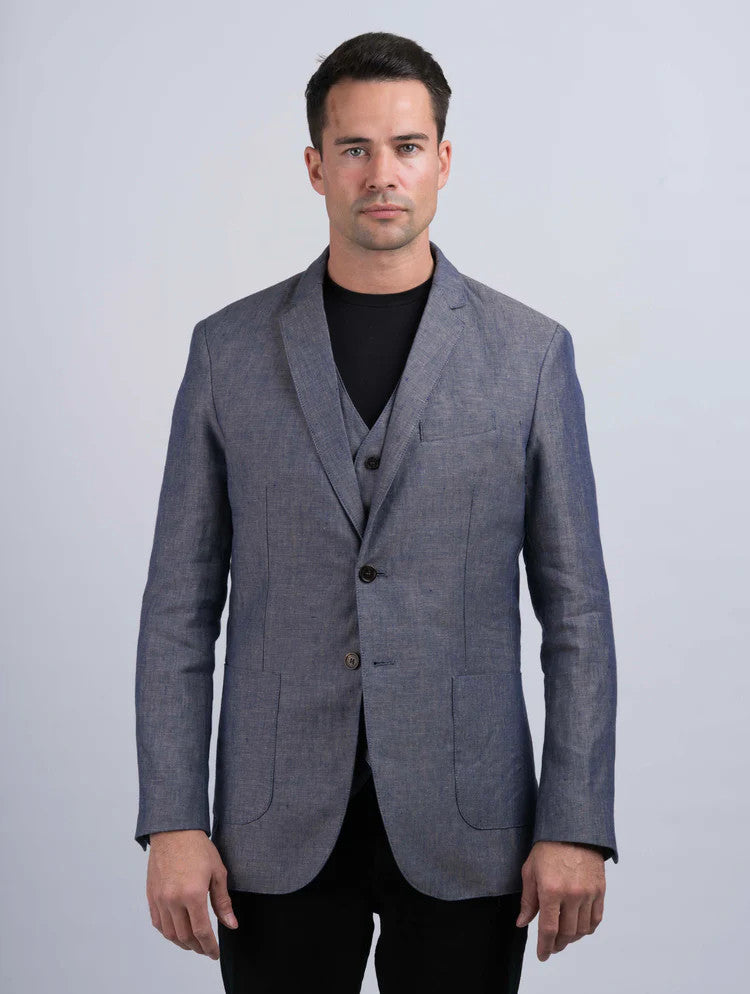Irish Denim Linen Jacket