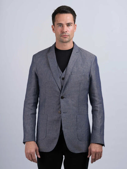 Irish Denim Linen Jacket