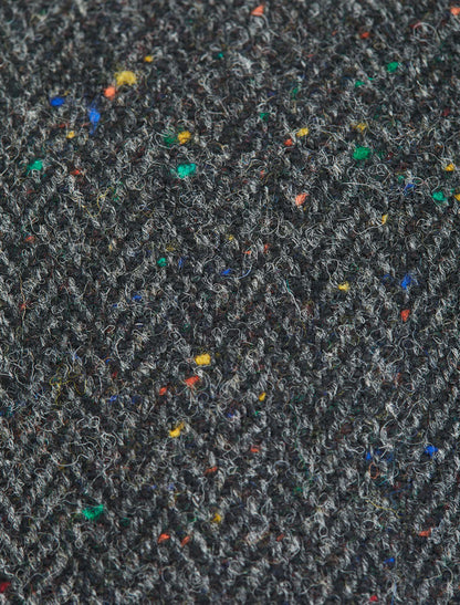 Donegal Tweed 8 Piece Panel Cap - Charcoal Fleck 