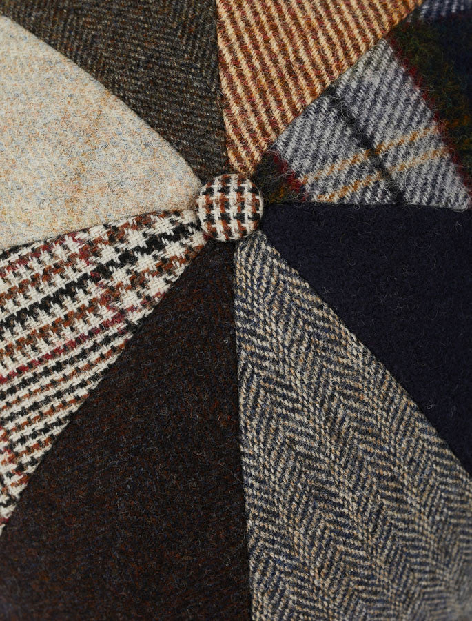 Donegal Tweed 8 Piece Panel Cap - Patchwork 