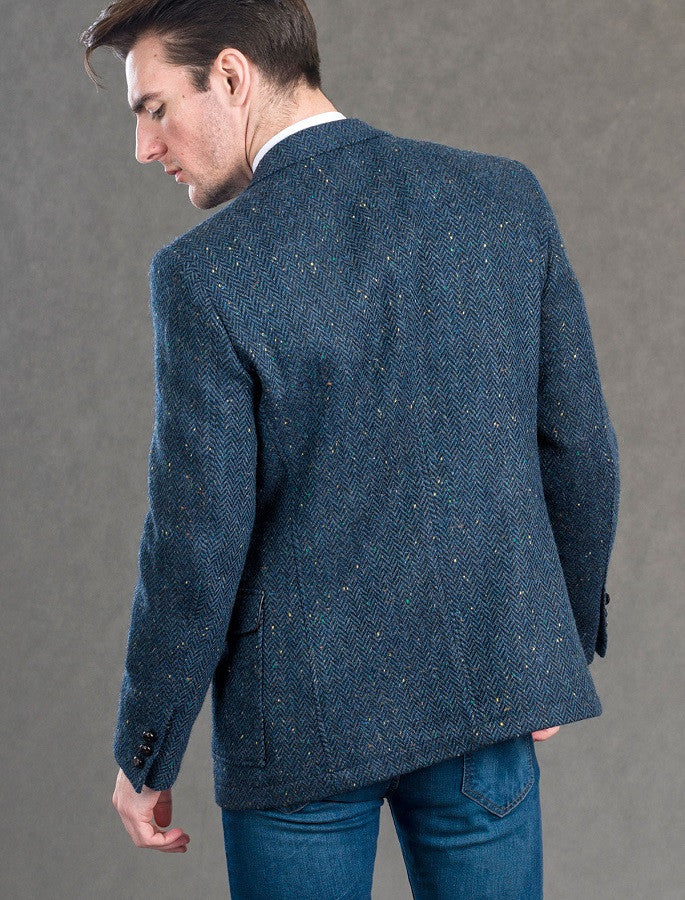 Kavanagh Blue Tweed Classic Fit Jacket 