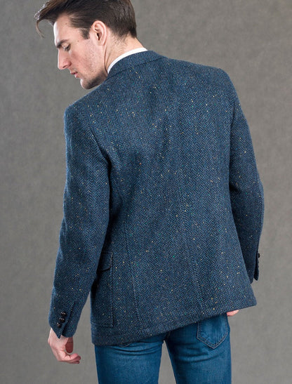Kavanagh Blue Tweed Classic Fit Jacket 
