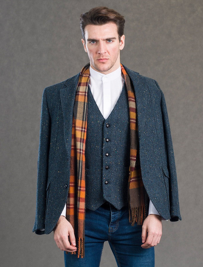 Kavanagh Blue Tweed Classic Fit Jacket 