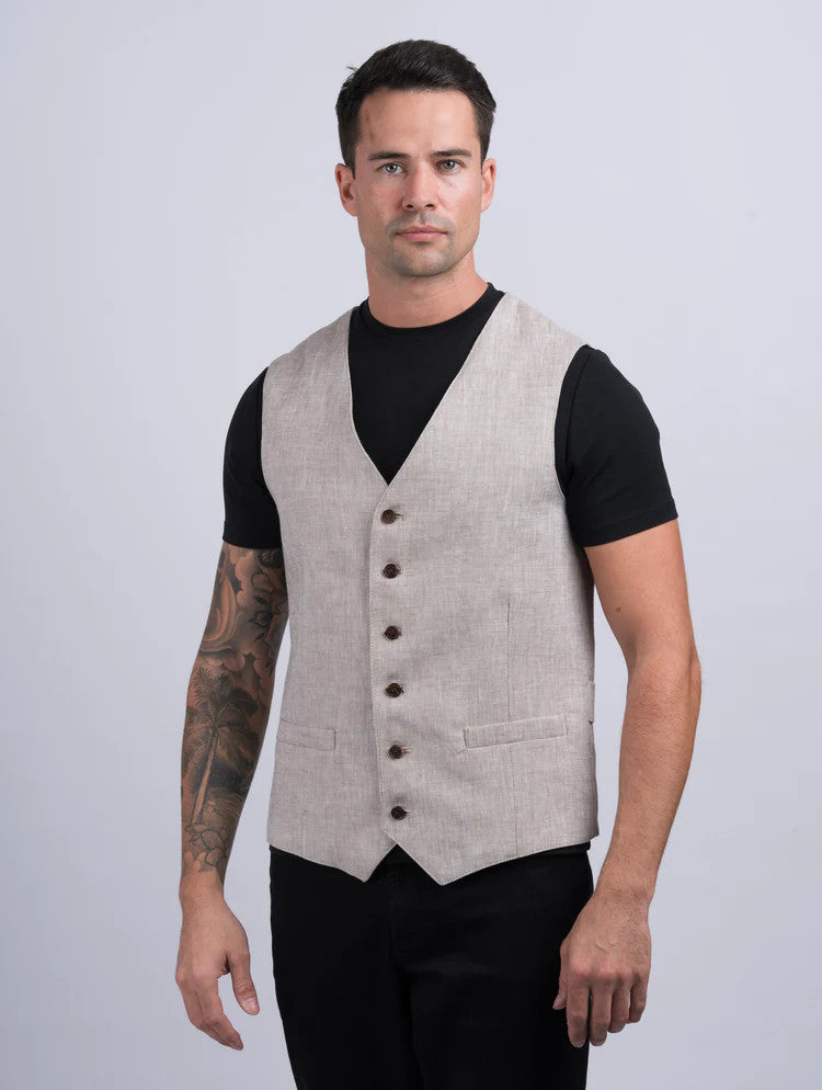 Irish Desert Linen Waistcoat