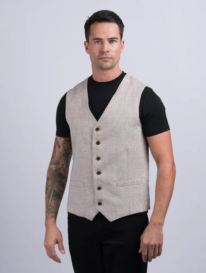 Irish Desert Linen Waistcoat