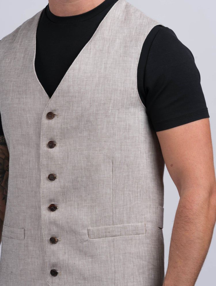 Irish Desert Linen Waistcoat