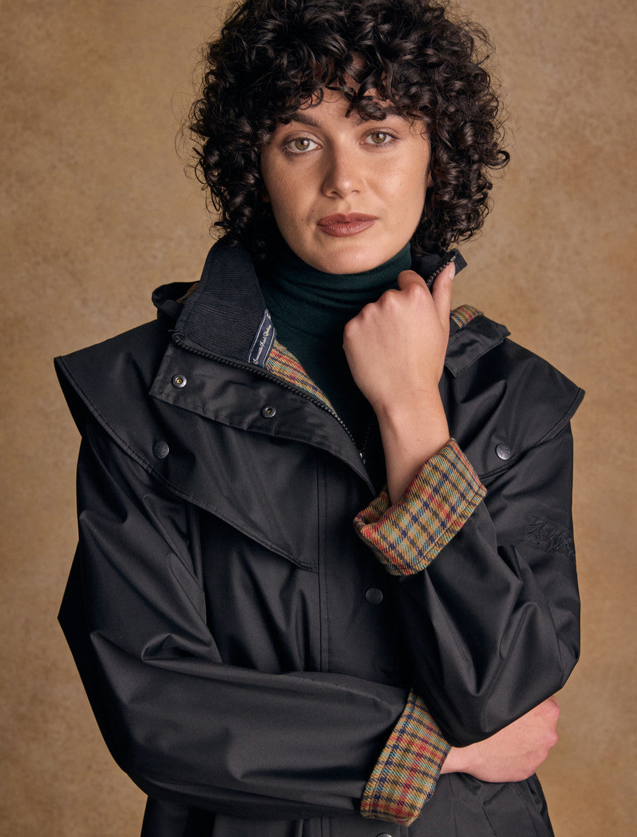 Jack Murphy Donegal Ladies Waterproof Full Length Coat - Black 