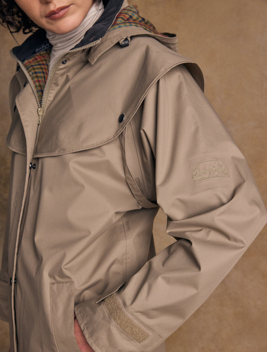 Jack Murphy Donegal Ladies Waterproof Full Length Coat - Chinchilla 