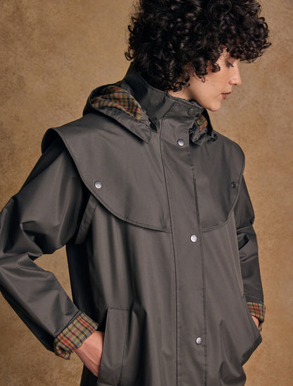 Jack Murphy Donegal Ladies Waterproof Full Length Coat -Olive 