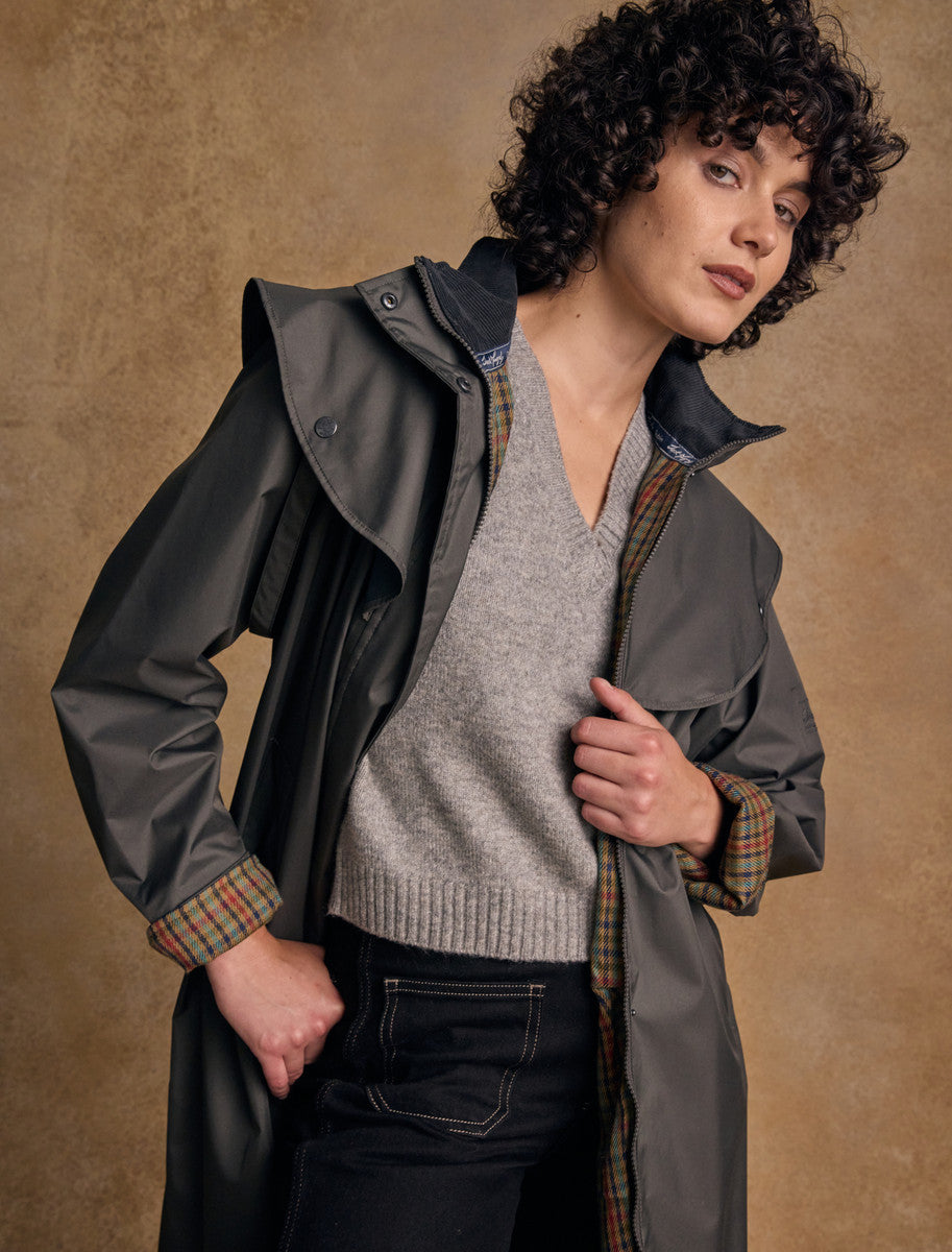 Jack Murphy Donegal Ladies Waterproof Full Length Coat -Olive 