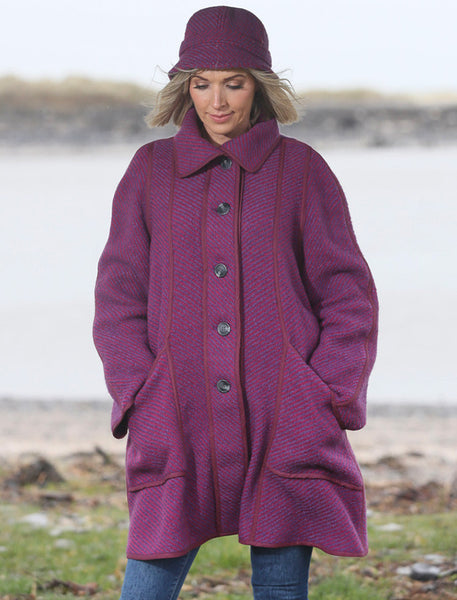 Maureen Tweed Coat - Twill Mauve | Branigan Weavers – Weavers of