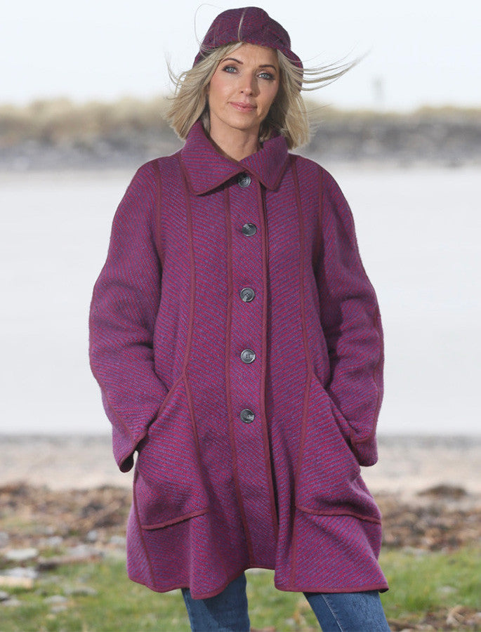 Maureen Tweed Coat - Twill Mauve 