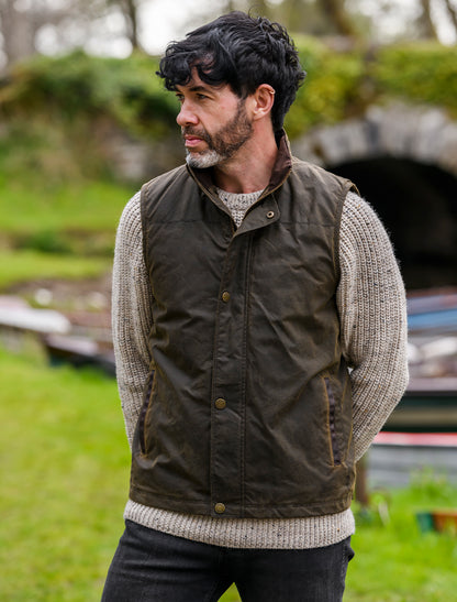 Mayfly Wax Gilet - Olive