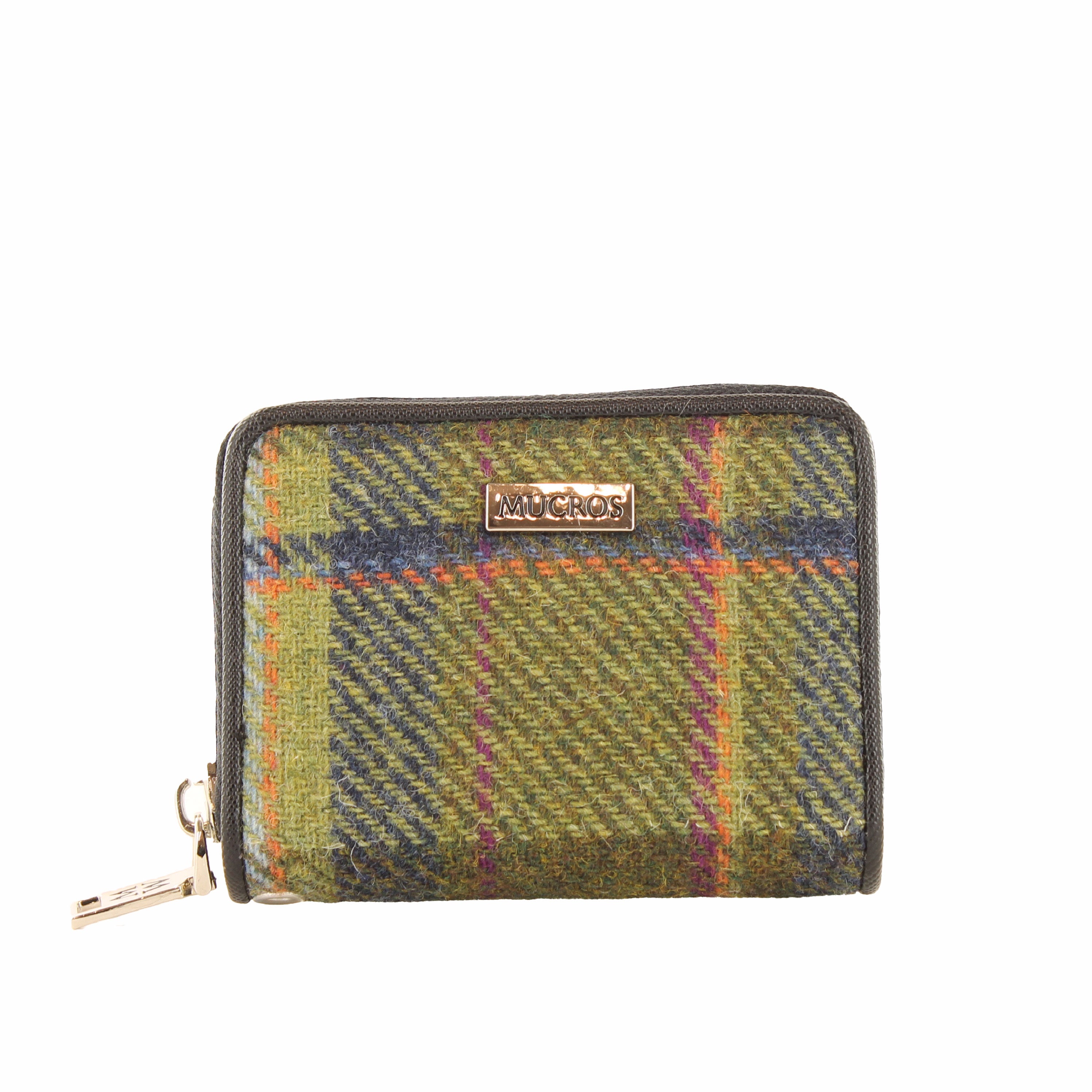 Mucros Tweed Card Holder - Green Purple Blue