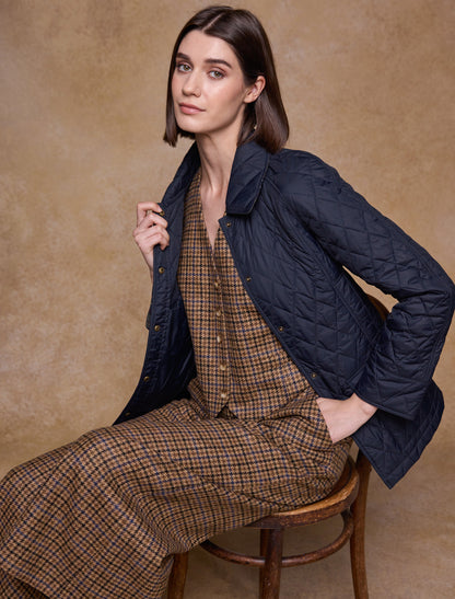 Molly Quilted Jacket - Navy
