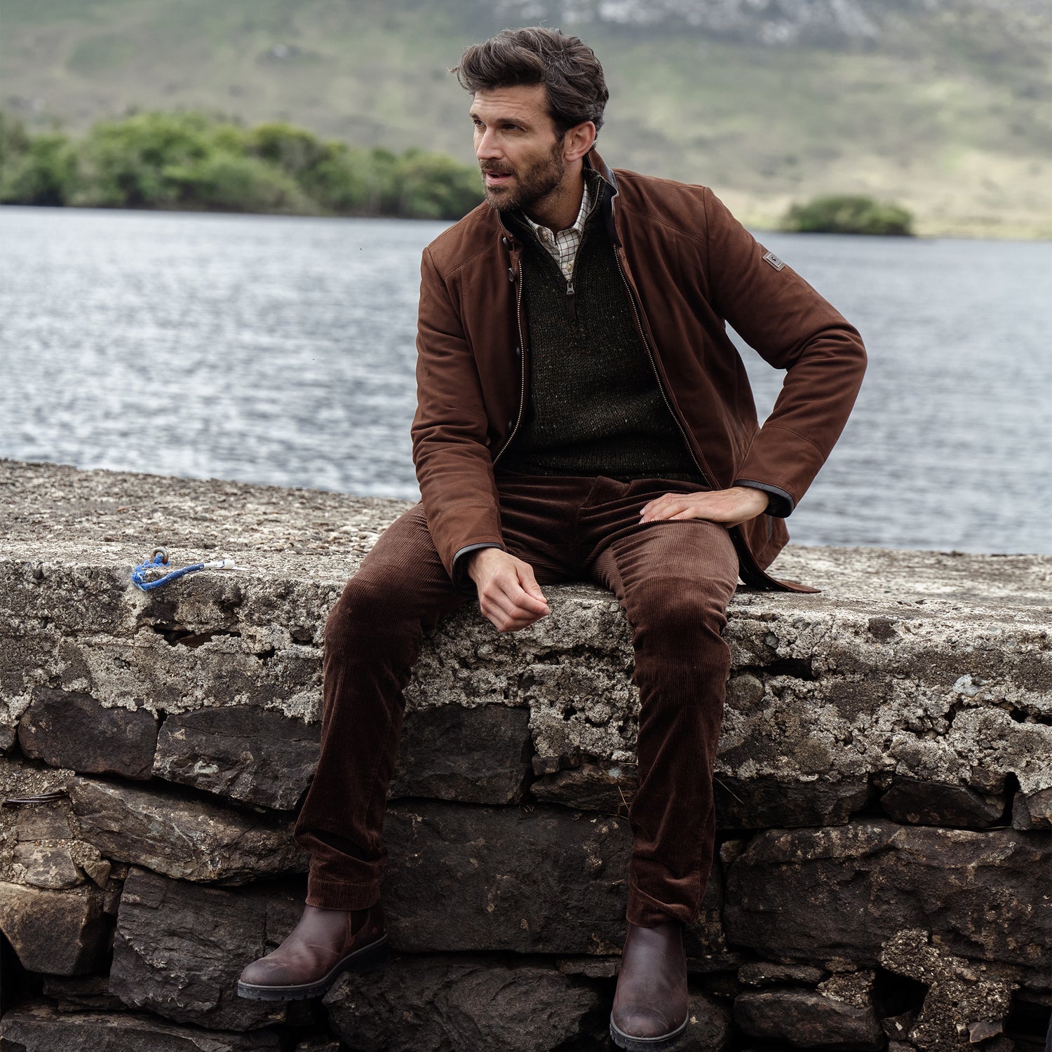 Moore Classic  Leather Jacket - Walnut