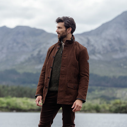 Moore Classic  Leather Jacket - Walnut