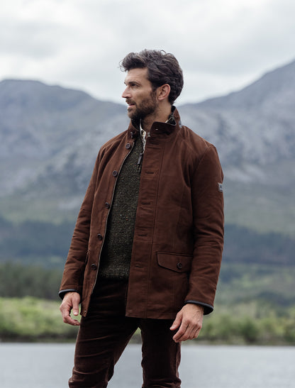 Moore Classic  Leather Jacket - Walnut