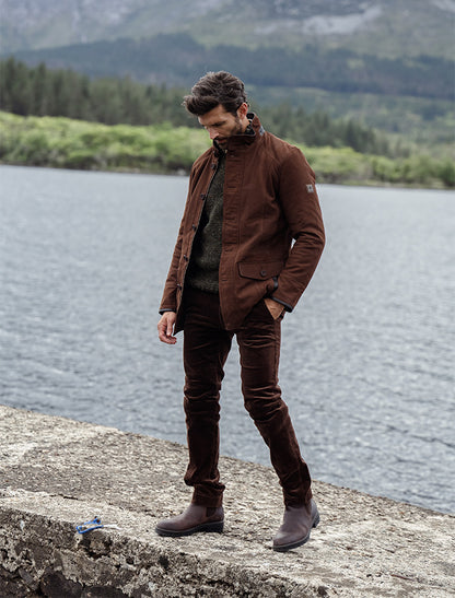 Moore Classic  Leather Jacket - Walnut