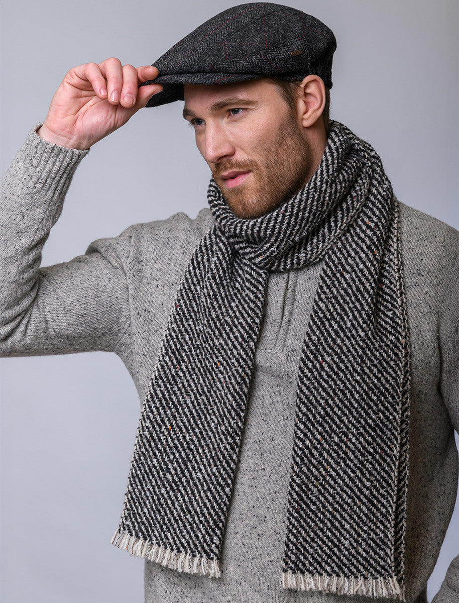 Atlantic Scarf - Charcoal &amp; Beige