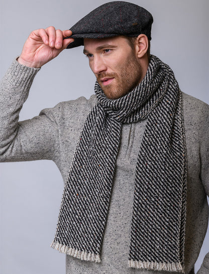 Atlantic Scarf - Charcoal &amp; Beige
