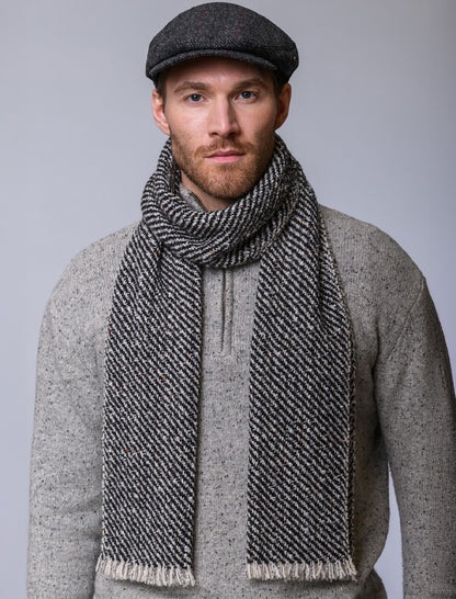 Atlantic Scarf - Charcoal &amp; Beige