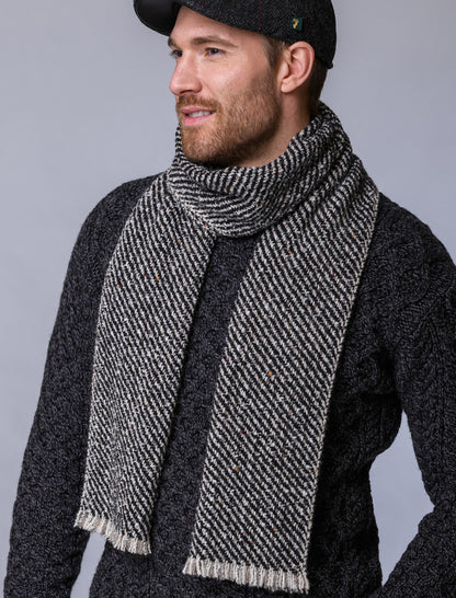 Atlantic Scarf - Charcoal &amp; Beige